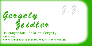 gergely zeidler business card